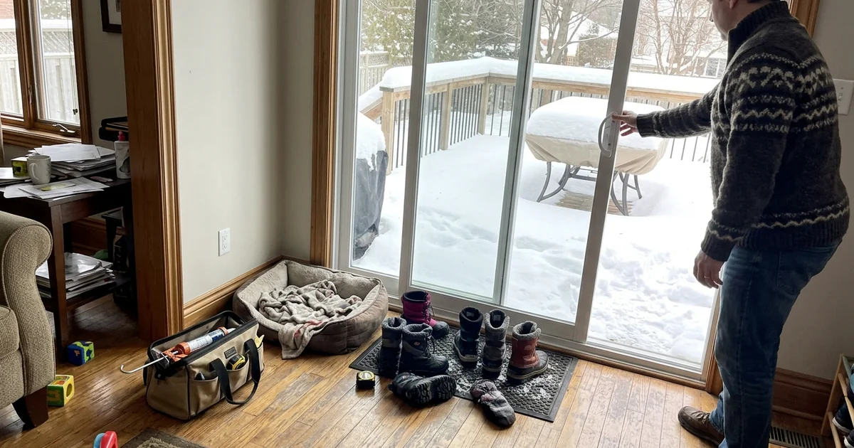 Rebuilt patio door sliding open easily in a Bronte family room
