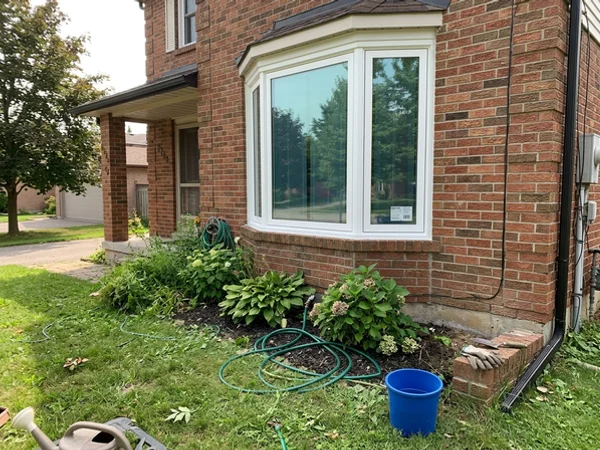 Three new Low-E sealed units in a Streetsville bay window